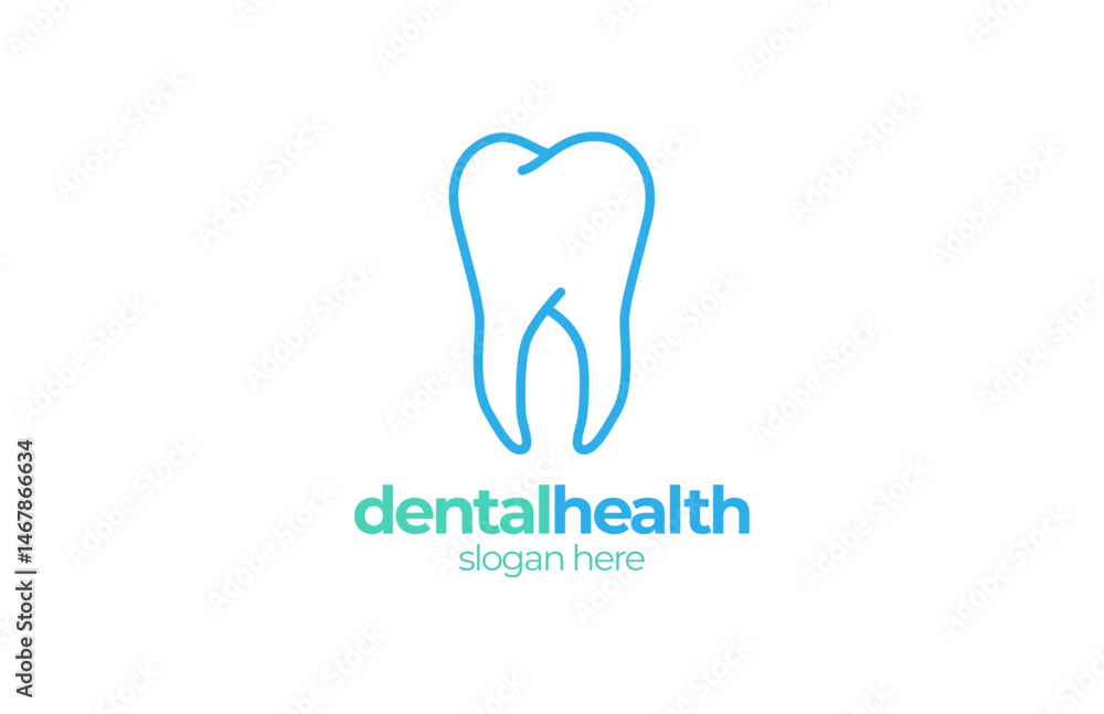 Outline sign of tooth isolated on a white background Outline sign of tooth isolated on a white background