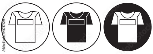 T-shirt vector icon set. Clothing symbol. Tee logo for mobile concept and web design.