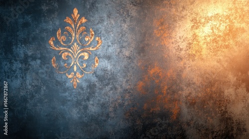 Ornate Design on Textured Surface