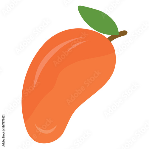 Mango fruit vector illustration. Mango logo, icon
