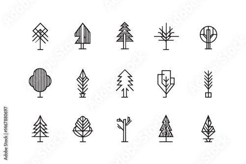 Bark texture line art icon