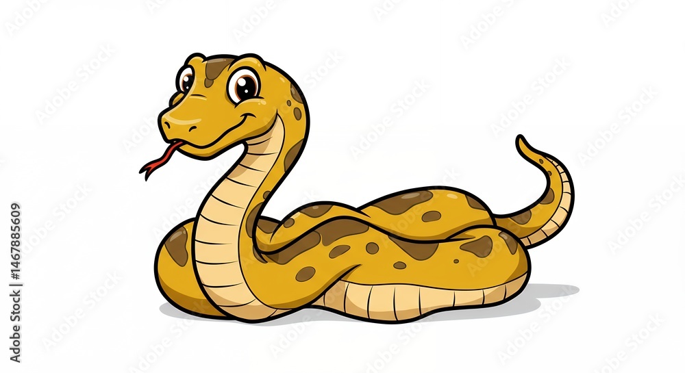 Fototapeta premium Cartoon snake illustration