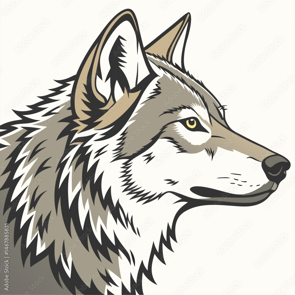 Obraz premium Wolf Head Adobe Illustrator Artwork