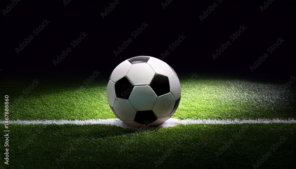 soccer ball on green grass soccer ball on green grass
