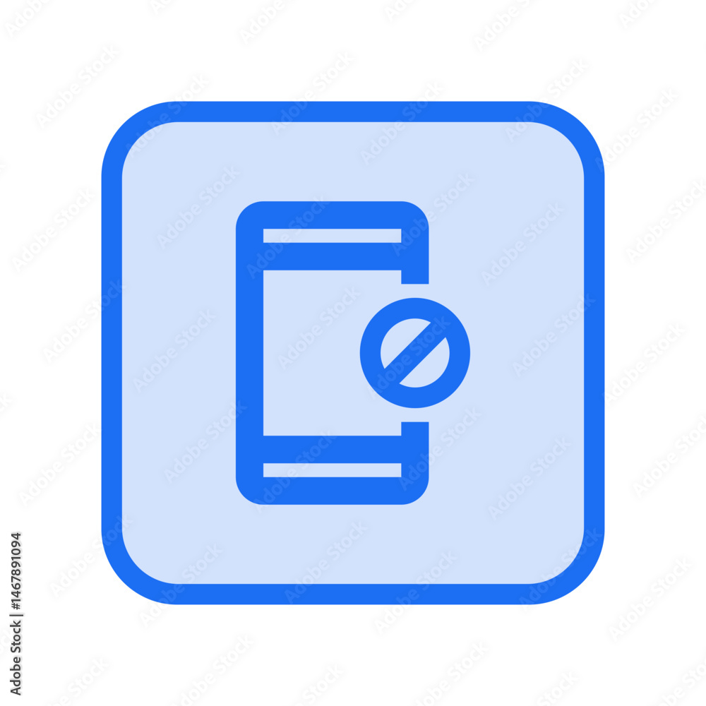 App Blocking Outlined Icon App Blocking Outlined Icon