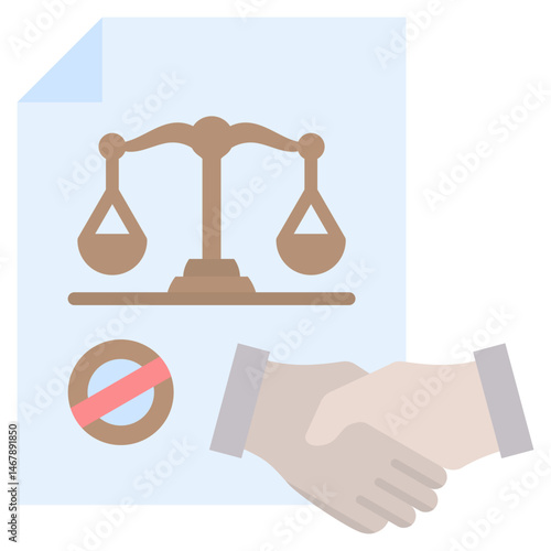 Power Of Attorney Flat Icon