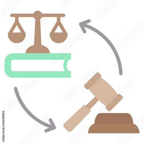 Precedent Flat Icon