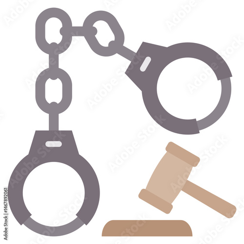Criminal Law Flat Icon
