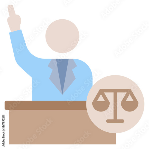 Prosecutor Flat Icon
