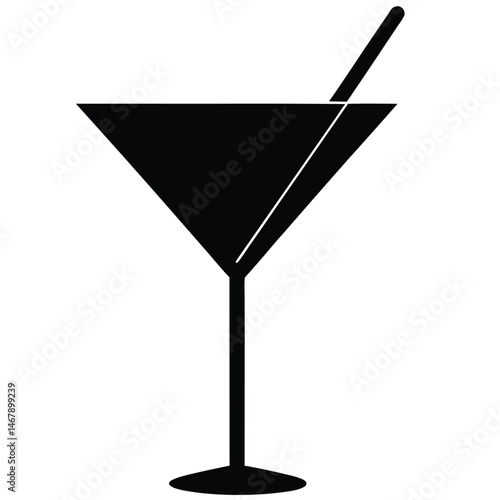 A sleek martini glass silhouette reveals a classic beverage ready to be consumed tonight