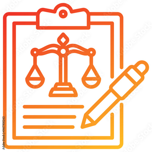 Drafting Line Gradient Icon