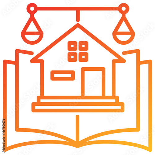 Trust And Estate Law Line Gradient Icon