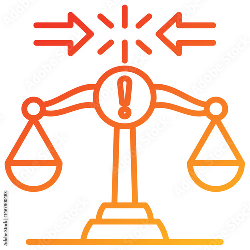 Dispute Line Gradient Icon