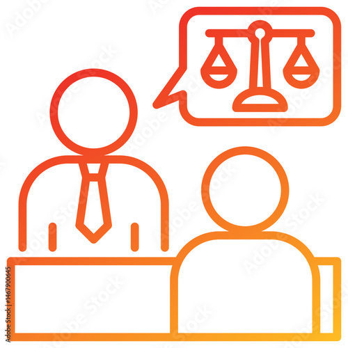 Counsel Line Gradient Icon