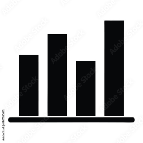 Black bar chart displays data variations with ascending peaks and horizontal baseline visibly