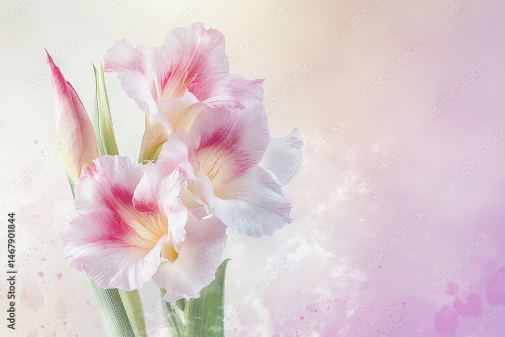 Delicate pink and white flower bouquet in soft pastel colors. Delicate pink and white flower bouquet in soft pastel colors.