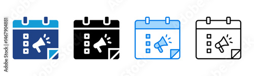 Calendar icon sheet multiple style collection