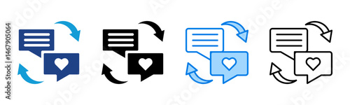 Feedback icon sheet multiple style collection