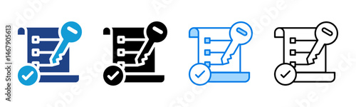 Keyword icon sheet multiple style collection