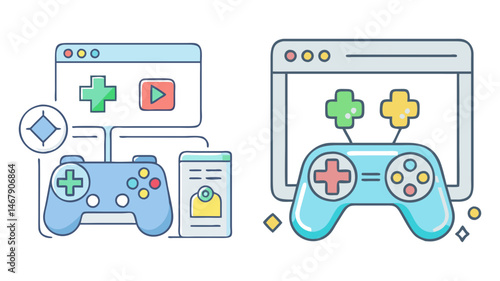 Creative Illustration of the Future of Online Video Gaming and Game Streaming