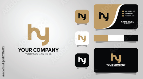 Elegant HY logo design perfect for business cards and branding elevate your brand identity today