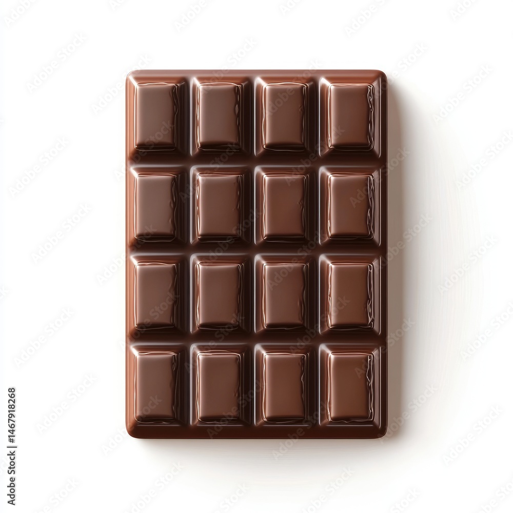 Dark chocolate bar, rectangular, divided into squares. Dark chocolate bar, rectangular, divided into squares.