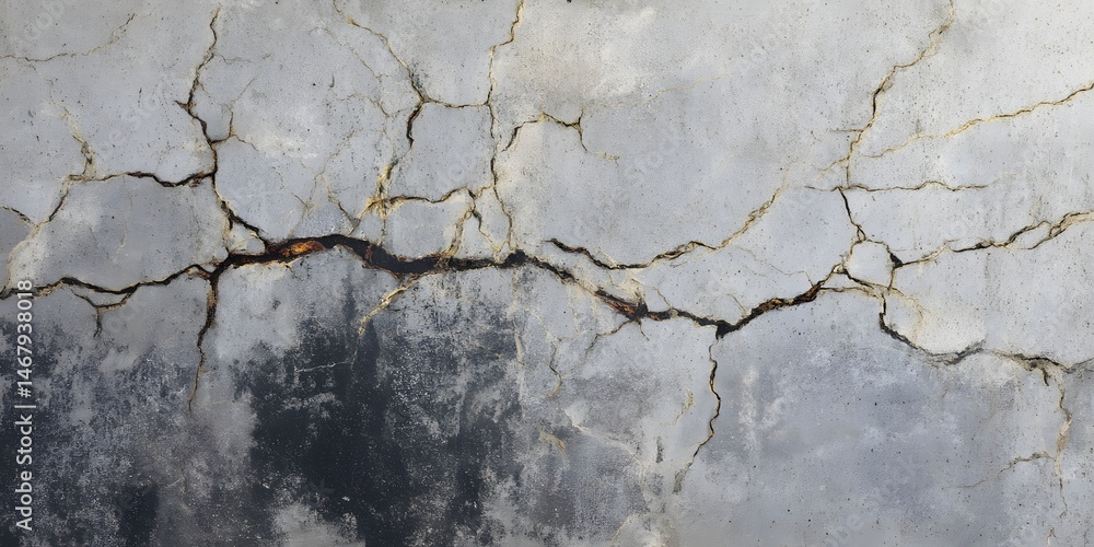 Obraz premium Cracked Concrete Texture Urban Industrial Stone Background