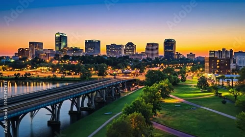 Richmond, Virginia: A Captivating Skyline at Dusk