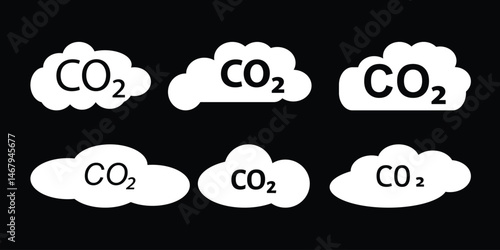 co2 eco icon sign vector
