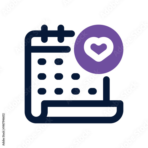 romantic date duotone icon. Sleek and modern vector icon for websites, mobile apps, marketing materials, and corporate design. Fully scalable and ready to use.