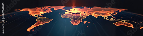 Dark global map with glowing filaments representing air cargo routes above a matte black background, symbolizing strategic distribution. LinkedIn banner design concept.