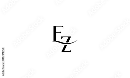 EZ initial letter, monogram logo
