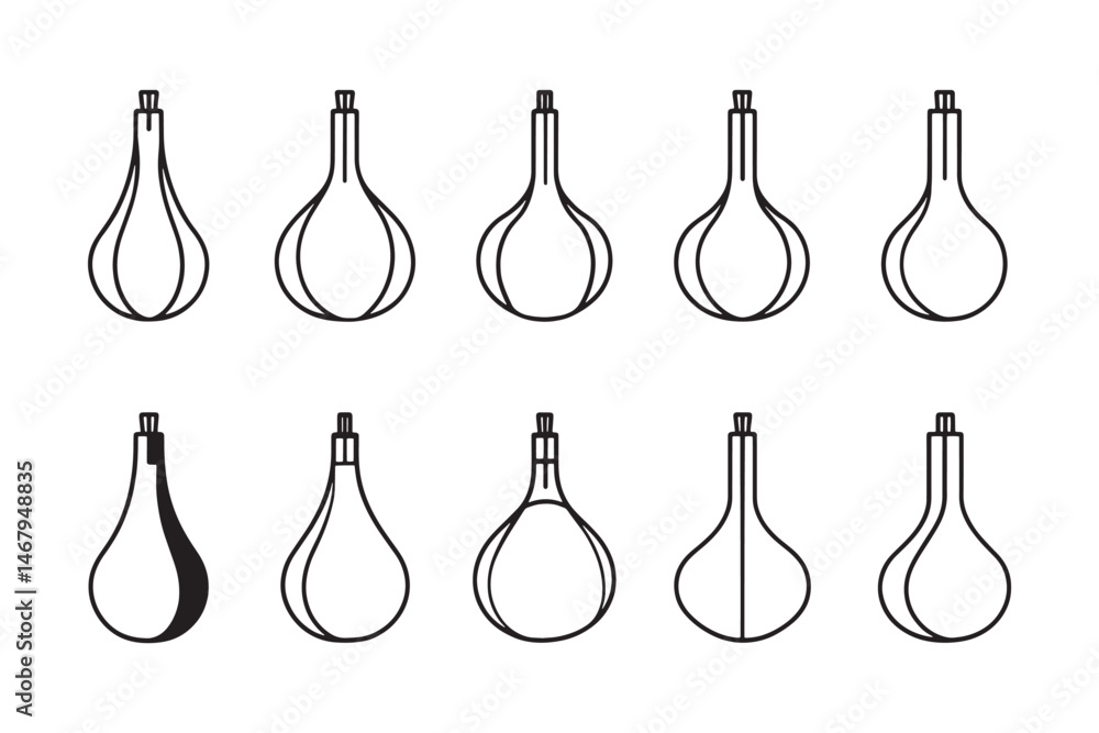 Minimal Bottle Gourd Line Art Minimal Bottle Gourd Line Art