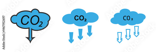 Modern design icon of co2 emission