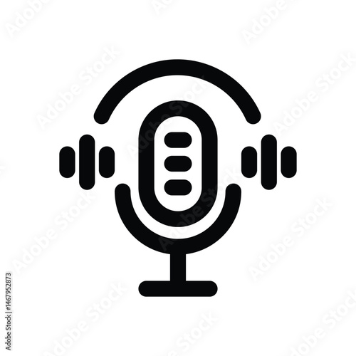 podcase line icon. Clean and minimalist vector icon for websites, mobile apps, presentations, and logos. Fully scalable and customizable for any project.