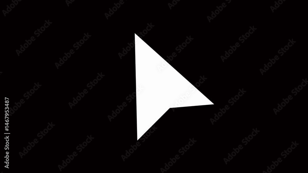 Mouse cursor arrow pointer white on black background.4k videos Mouse cursor arrow pointer white on black background.4k videos