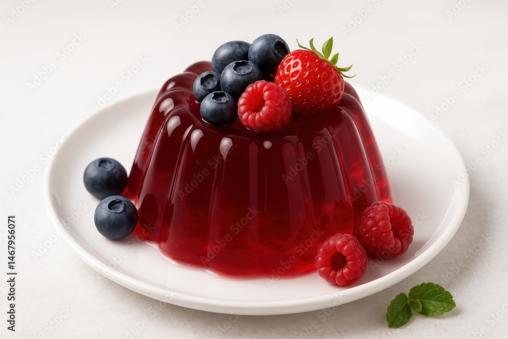 Berry jelly A light dessert with natural juice Berry jelly A light dessert with natural juice
