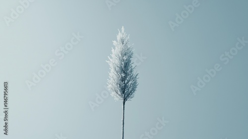 Wallpaper Mural A lone, snow-covered tree stands against a pale blue sky. Torontodigital.ca