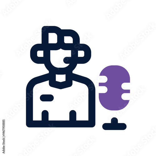 broadcaster duotone icon. Sleek and modern vector icon for websites, mobile apps, marketing materials, and corporate design. Fully scalable and ready to use.