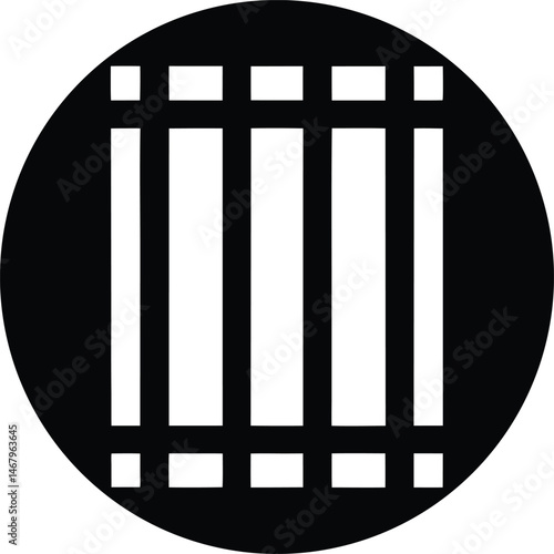 Jail Bars Icon Vector Illustration