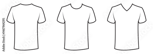 T shirt icon Symbol line set