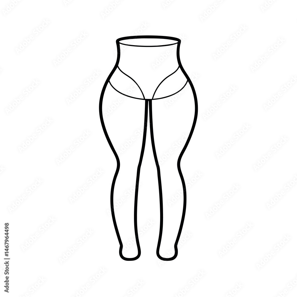 Classic Dance Tights Line Art Vector Artwork Classic Dance Tights Line Art Vector Artwork