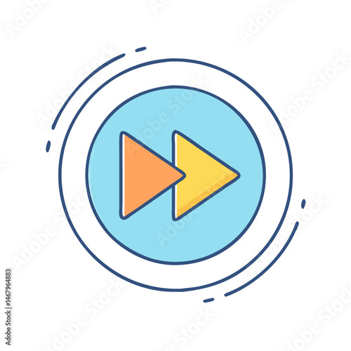 Download fast forward vector icon media player button play next skip ahead interface design