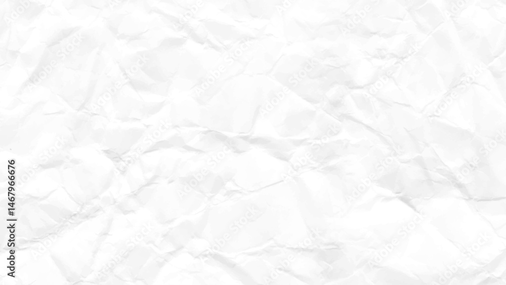 Fototapeta premium White paper wrinkled texture abstract background. wallpaper, webpage, copy space for text.