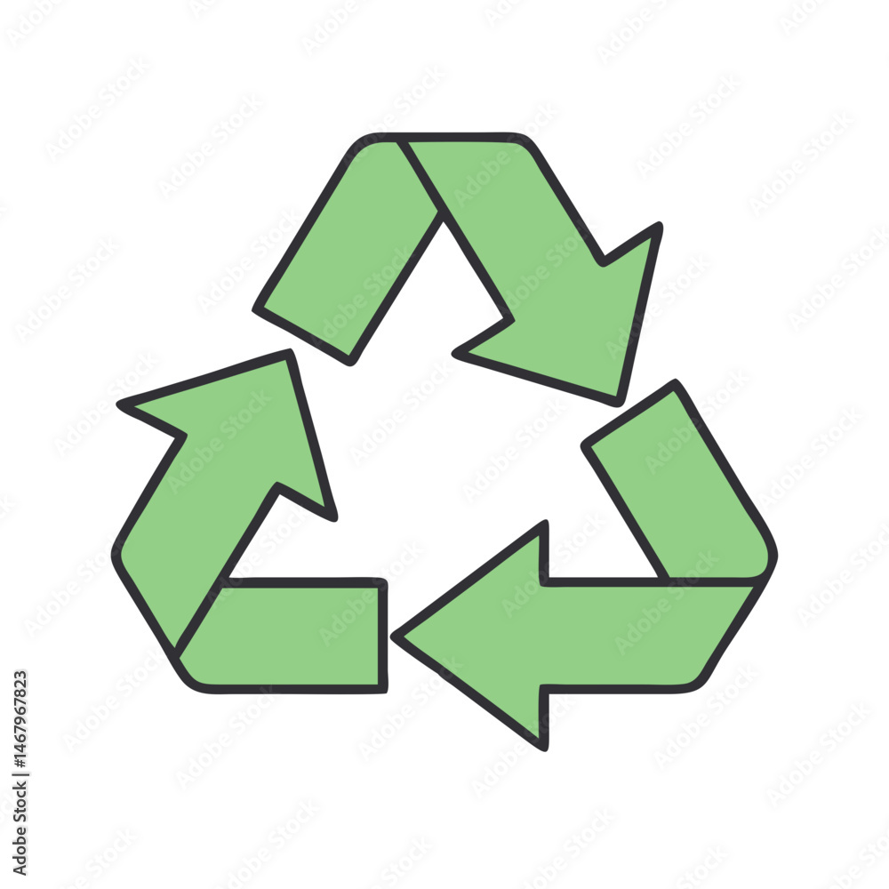 Recycle symbol vector graphic design for environmental protection and sustainability concept art Recycle symbol vector graphic design for environmental protection and sustainability concept art