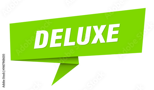 deluxe banner. deluxe speech bubble, label, sticker, sign template