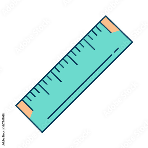 Measuring ruler tool for construction and design with inches and centimeters for accuracy and precision