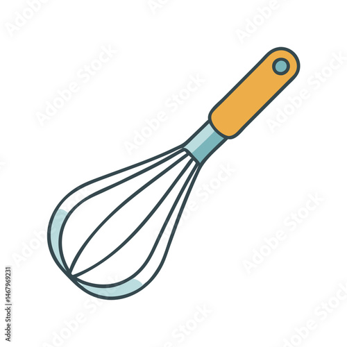 Isolated kitchen whisk illustration for cooking and baking needs kitchen utensil for chef use