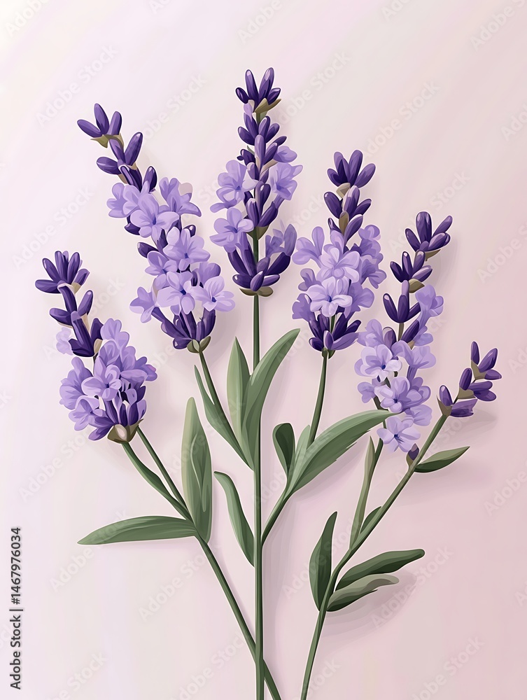 Fototapeta premium Lavender Flowers Aromatic and Healing Purple Plant