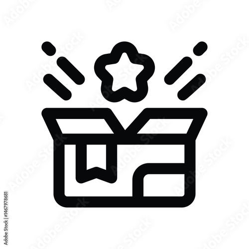 surprise line icon. Clean and minimalist vector icon for websites, mobile apps, presentations, and logos. Fully scalable and customizable for any project.